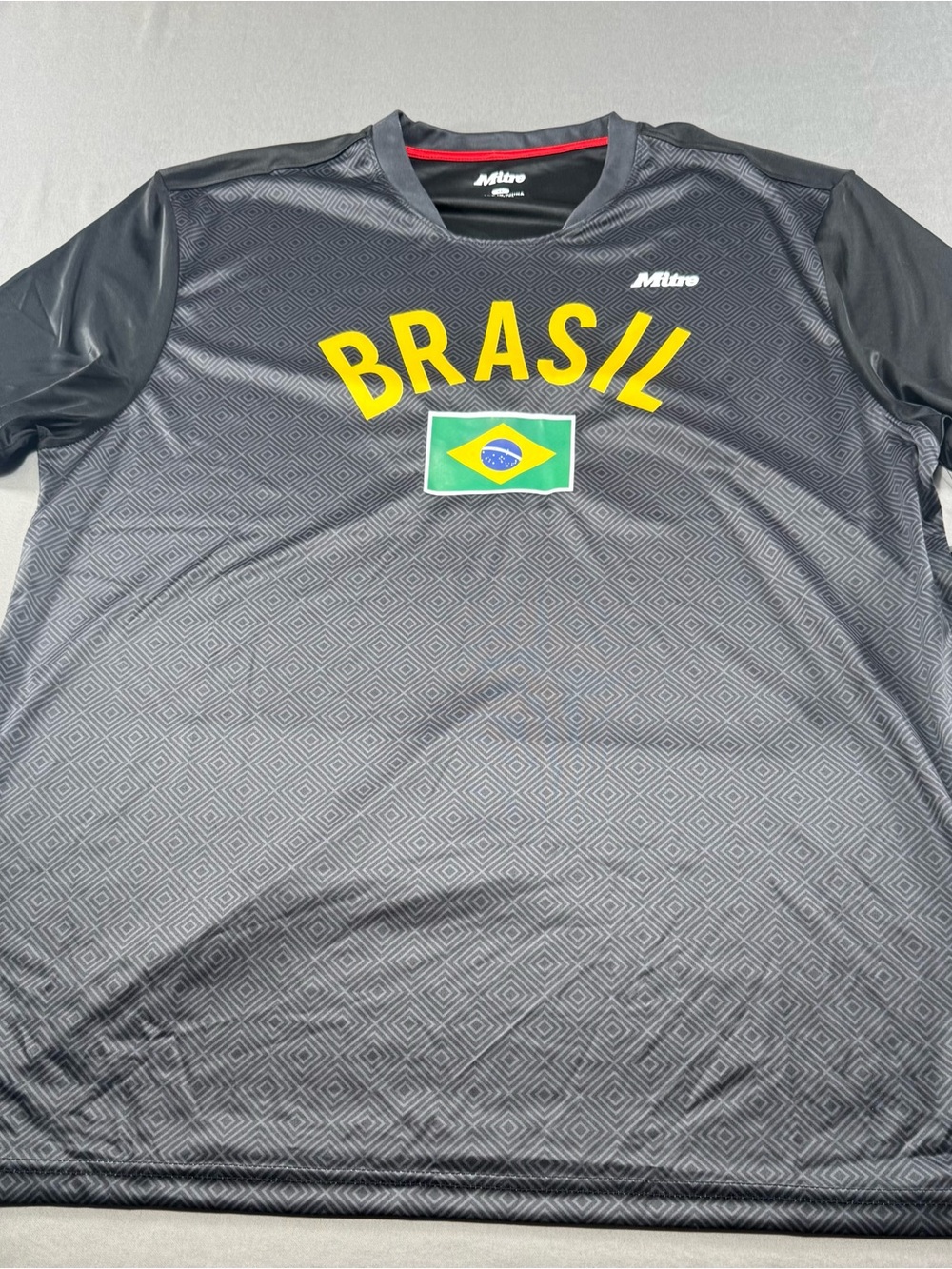 Mitre Brasil Soccer Jersey Men’s XL Black NWT Brazilian National Team MSRP $45